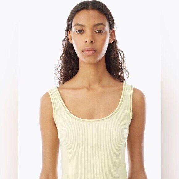 3.1 Philip Lim Yellow "Ribbed Stretch Wool Tank" Size Small - Picture 4 of 7